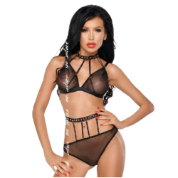 ME-SEDUCE - DOTTY SET DUE PEZZI NERO XXL/XXXL - riferimento D-218859