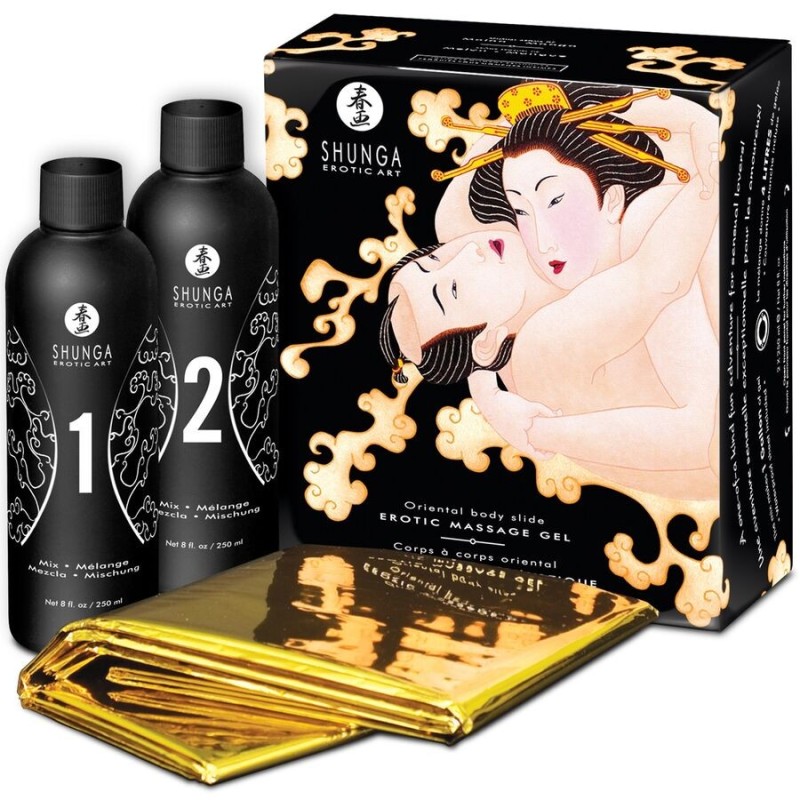 GEL DA MASSAGGIO EROTICO CORPO A CORPO AL MELONE ORIENTALE - SHUNGA KITS - Coadiuvanti Massaggi | erosidea.com