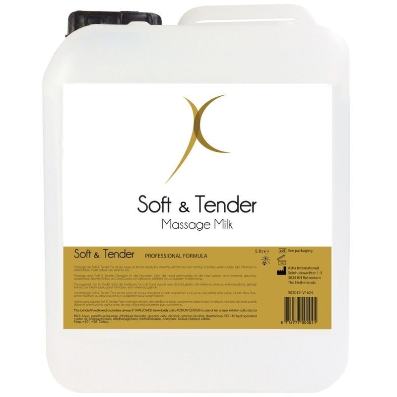 SOFT AND TENDER - LATTE DA MASSAGGIO MORBIDO E TENERO 5000 ML - SOFT AND TENDER - Coadiuvanti Massaggi | erosidea.com