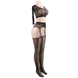 QUEEN LINGERIE - TOP BODYSTOCKING MANICA LUNGA S/L - QUEEN LINGERIE - Promozioni Erosidea | erosidea.com