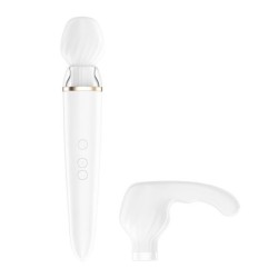 WAND MASSAGGIATORE DOUBLE WAND-ER BIANCO - SATISFYER WAND - Massaggiatori Wand | erosidea.com