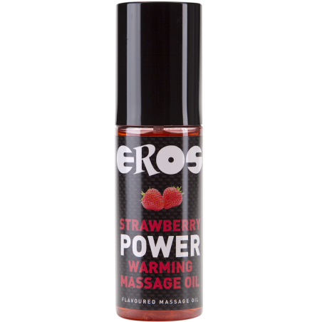 OLIO DA MASSAGGIO RISCALDANTE EROS FRAGOLA - EROS POWER LINE - Coadiuvanti Massaggi | erosidea.com