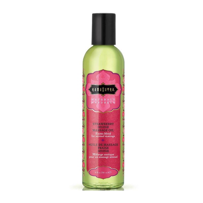 KAMASUTRA - NATURALS OLIO DA MASSAGGIO DIVINO ALLA FRAGOLA 236ML - KAMASUTRA COSMETICS - Coadiuvanti Massaggi | erosidea.com