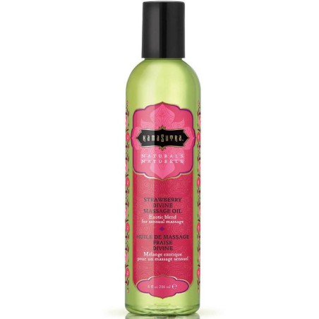 KAMASUTRA - NATURALS OLIO DA MASSAGGIO DIVINO ALLA FRAGOLA 236ML - KAMASUTRA COSMETICS - Coadiuvanti Massaggi | erosidea.com