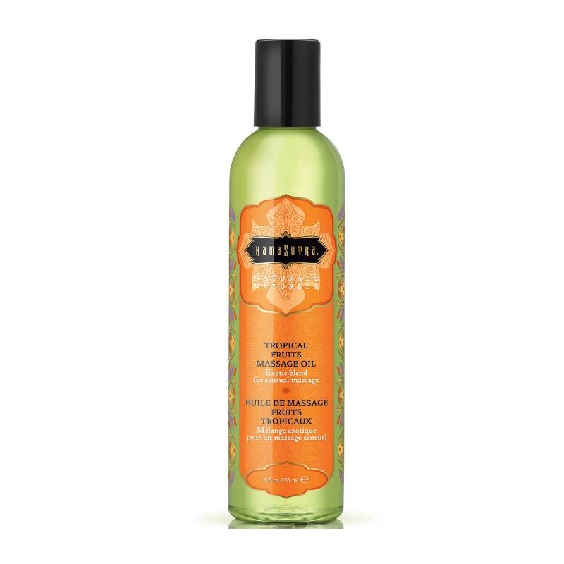 KAMASUTRA - NATURALS OLIO DA MASSAGGIO FRUTTA TROPICALE 236ML - KAMASUTRA COSMETICS - Coadiuvanti Massaggi | erosidea.com