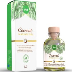 INTT - GEL DA MASSAGGIO VEGANO AL GUSTO DI COCCO ED EFFETTO RISCALDANTE - INTT VEGAN LINE - Coadiuvanti Massaggi | erosidea.com