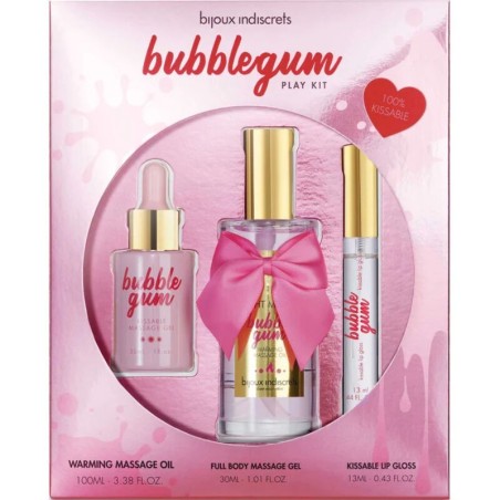 BIJOUX - INDISCRETS KIT BUBBLEGUM PLAY CON OLIO GEL E LUCIDA LABBRA - BIJOUX LOVE COSMETIQUES - Coadiuvanti Massaggi | erosidea.com