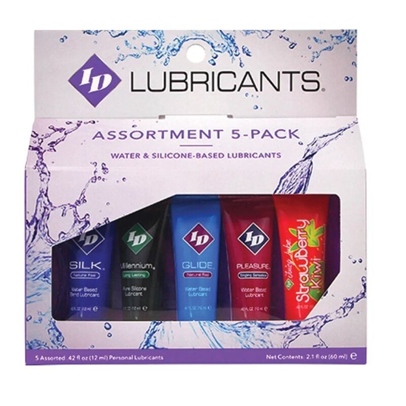 ID JUICY LUBE - CONFEZIONE ASSORTITA DA 5 TUBI LUBRIFICANTI DA 12 ML - ID JUICY LUBE - Lubrificanti Classici | erosidea.com