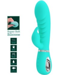 VIBRATORE MULTIFUNZIONE G-SPOT PRESCOTT VERDE ACQUA - PRETTY LOVE FLIRTATION - Vibratori G-Spot | erosidea.com