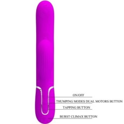 VIBRATORE MULTIFUNZIONE PERLITA 3 IN 1 G-SPOT VIOLA - PRETTY LOVE FLIRTATION - Vibratori G-Spot | erosidea.com