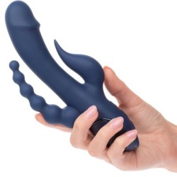 VIBRATORE CALEXOTICS TRIPLO ORGASMO BLU - CALEXOTICS - Vibratori Rabbit | erosidea.com