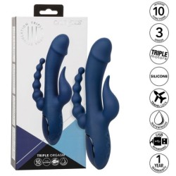 VIBRATORE CALEXOTICS TRIPLO ORGASMO BLU - CALEXOTICS - Vibratori Rabbit | erosidea.com