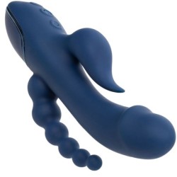 VIBRATORE CALEXOTICS TRIPLO ORGASMO BLU - CALEXOTICS - Vibratori Rabbit | erosidea.com