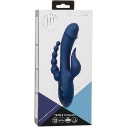 VIBRATORE CALEXOTICS TRIPLO ORGASMO BLU - CALEXOTICS - Vibratori Rabbit | erosidea.com