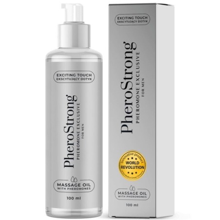 INEBRIANTE OLIO DA MASSAGGIO ESCLUSIVO PER UOMINI 100 ML - PHEROSTRONG - Coadiuvanti Massaggi | erosidea.com