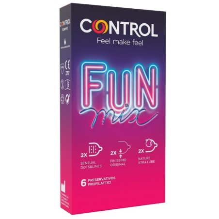 PRESERVATIVI STIMOLANTI FUN 6 PZ - CONTROL CONDOMS - Preservativi Stimolanti | erosidea.com