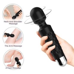 VIBRATORE MASSAGGIATORE E POSTINO TESTA SUPER FLESSIBILE NERA - ARMONY MASSAGERS - Massaggiatori Wand | erosidea.com