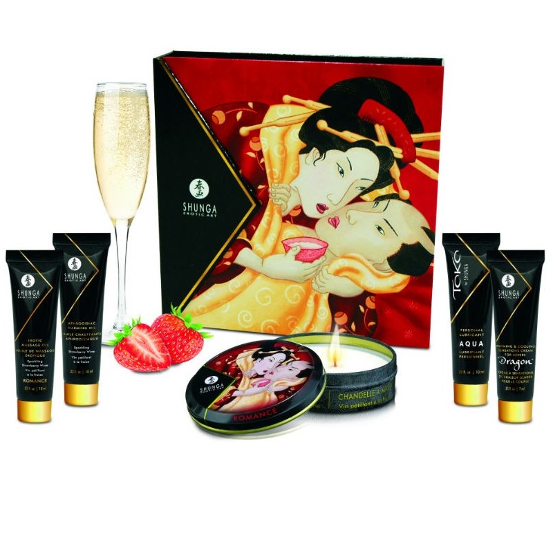 KIT SEGRETO GEISHA FRAGOLE E CAVA - SHUNGA KITS - Stimolanti | erosidea.com