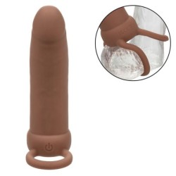 CALEXOTICS - MAXX THICK DUAL PENETRATOR 10 VIBRAZIONI MARRONE - CALEXOTICS - Guaine e Prolunghe | erosidea.com