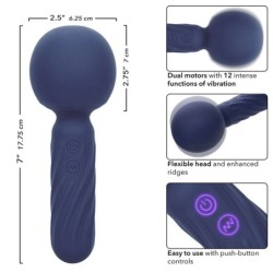 CALEXOTICS - CHARISMA SEDUCTION MASSAGGIATORE 12 FUNZIONI 17,75 CM X 6,25 CM VIOLA - CALEXOTICS - Massaggiatori Wand | erosidea.com