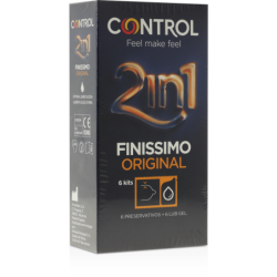 PRESERVATIVI FINISSIMI DUO CON LUBRIFICANTE 6 PZ - CONTROL CONDOMS - Preservativi Stimolanti | erosidea.com