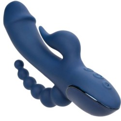 VIBRATORE CALEXOTICS TRIPLO ORGASMO BLU - CALEXOTICS - Vibratori Rabbit | erosidea.com