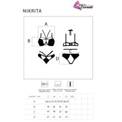 LIVCO CORSETTI FASHION - NIKRITA LC 90674 REGGISENO PERIZOMA NERO XL - LIVCO CORSETTI SETS - Perizoma Tanga e Slip | erosidea.com