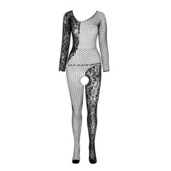 PASSION - BS 107 BODYSTOCKING BIANCO TAGLIA UNICA - PASSION WOMAN BODYSTOCKINGS - Donna Bodystocking e Catsuit | erosidea.com