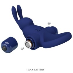 JIRO ANELLO RABBIT CON VIBRAZIONE BLU - PRETTY LOVE MALE - Vibratori Rabbit | erosidea.com