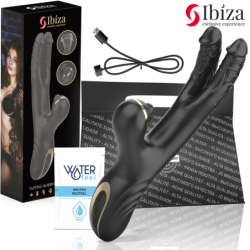 VIBRATORE IBIZA TWO DRAGONS DOPPIO NERO - IBIZA TECHNOLOGY - Vibratori Rabbit | erosidea.com