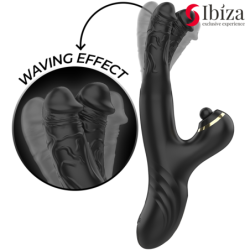 VIBRATORE IBIZA TWO DRAGONS DOPPIO NERO - IBIZA TECHNOLOGY - Vibratori Rabbit | erosidea.com