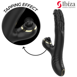 VIBRATORE IBIZA TWO DRAGONS DOPPIO NERO - IBIZA TECHNOLOGY - Vibratori Rabbit | erosidea.com