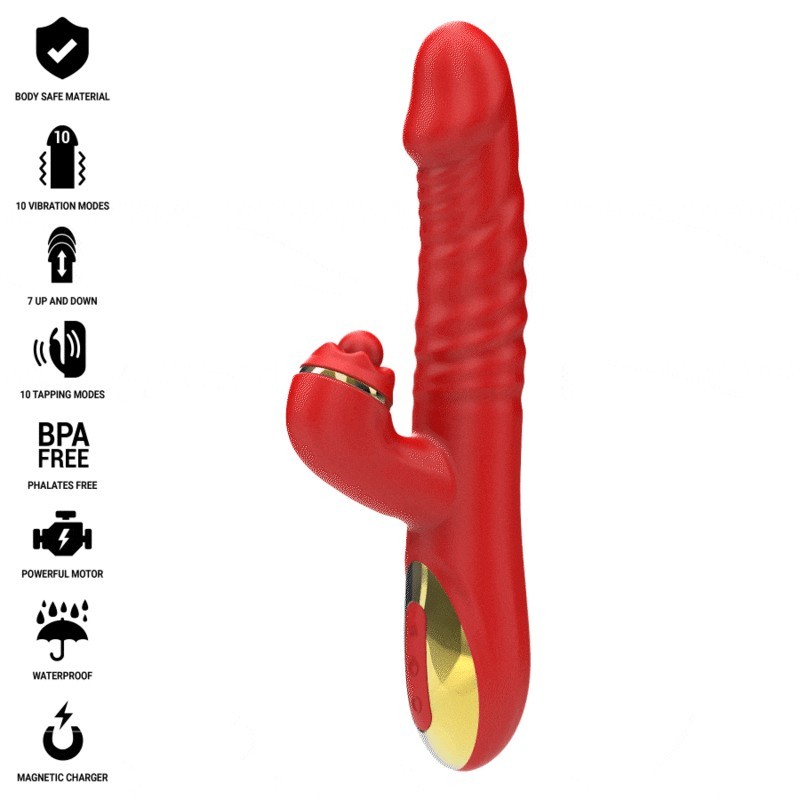 VIBRATORE RABBIT THALIA MULTIFUNZIONE ROSSO - INTENSE FUN - Promozioni Erosidea | erosidea.com