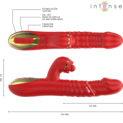 VIBRATORE RABBIT THALIA MULTIFUNZIONE ROSSO - INTENSE FUN - Promozioni Erosidea | erosidea.com