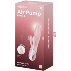 VIBRATORE AIR PUMP BUNNY 3 GONFIABILE CONIGLIO ROSA - SATISFYER VIBRATOR - Vibratori | erosidea.com