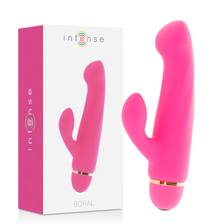 VIBRATORE INTENSE BORAL 20 VELOCITA SILICONE ROSA - INTENSE FUN - Vibratori Rabbit | erosidea.com