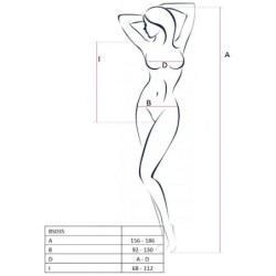 PASSION - WOMAN BS035 BODYSTOCKING BIANCO TAGLIA UNICA - PASSION WOMAN - Donna Bodystocking e Catsuit | erosidea.com