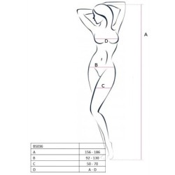 PASSION - WOMAN BS036 BODYSTOCKING BIANCO TAGLIA UNICA - PASSION WOMAN - Donna Bodystocking e Catsuit | erosidea.com